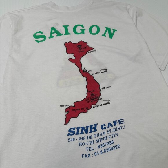 Vintage Sinh Cafe Saigon Graphic Tee L - Picture 4 of 4